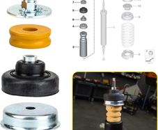 Rear Shock Absorber Strut Mount Compatible with BMW 1 Series 3 Series X1 E81 E82 E84 E87 E88 E90 E91 E92 E93 with Dust Cover And Shock Cap