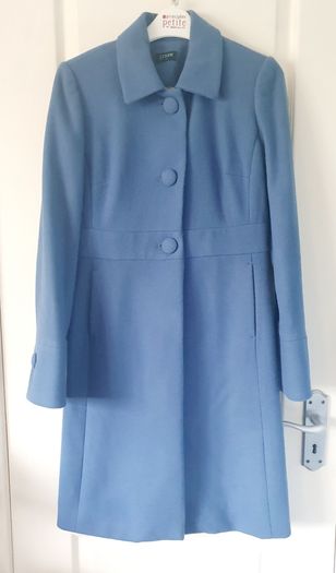 J.Crew fitted blue coat, size Small