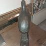 Vintage African Wood Figurine of Wader Bird on Base Image 6
