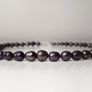 Peacock/black pearls necklace with sterling silver clasp Image 4