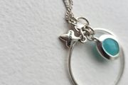 Pilgrim Turquoise Stone Pendant Necklace