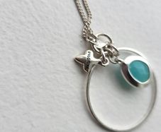 Pilgrim Turquoise Stone Pendant Necklace