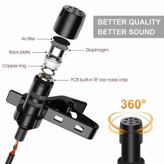 New Wired Professional Lightning Microphone, For iPhone, Samsung, Computer, Laptop etc.
