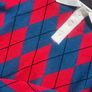 Knitted Polo shirt in blue white and red color Image 4