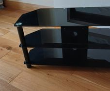 Black Glass TV Stand.