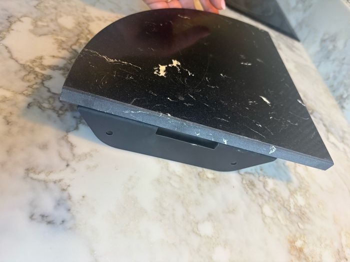 Corner Shelves black marble