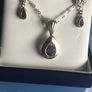 silver pendent & earrings Image 2