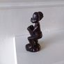 African Hand Carved Wooden Sculpture/Figure - Tribal Drummer Image 6
