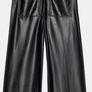 Zara leather effect Wide leg trousers Image 3