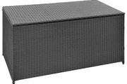Garden Storage Box Black 120x50x60 cm Poly Rattan