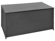 main image for ad Garden Storage Box Black 120x50x60 cm Poly Rattan