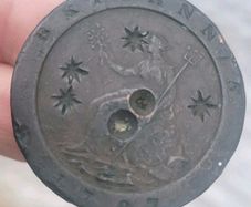 Cartwheel Twopence Coin 56.7g Great Britain 2D 1797 George III Countermarked