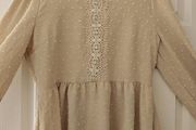 Beige blouse casual long sleeve, blouse,  summer , light material