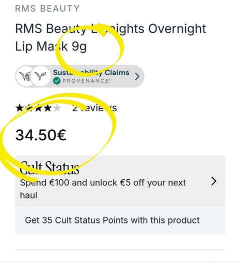 RMS Beauty Lipnights Overnight Lip Mask 9g RRP35e