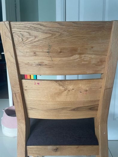 4 solid oak chairs