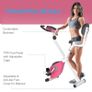 Exercise Bike Fitness Bicycle Indoor trainer Foldable 8-level Magnetic Resistance Adjustable w/LCD Monitor Pulse Sensor, Pink Image 6