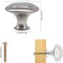 30Pcs Cabinet Door Knobs Round Mushroom Shape Pull Handle Drawer Knobs Silver Kitchen Cupboard Knobs Chrome with Screws for Bathroom Bedroom Furniture Wardrobe 30MM (FREE POSTAGE) Image 2