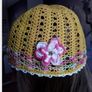 Hand Knitted Summer Hat. Age 6-10 Image 2