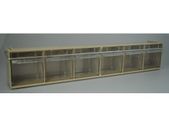 Madia 2 6-Box Storage Container Tilt Bins With Locking Bar