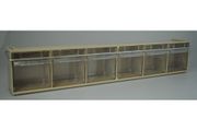 Madia 2 6-Box Storage Container Tilt Bins With Locking Bar