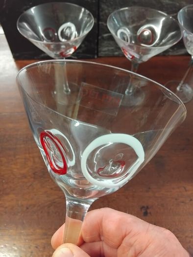 4 Delpihi Martini Glasses