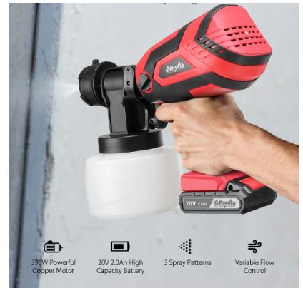 BRAND NEW 350W 20V Electric Paint Spray Gun With Three Nozzles 1000ml Large Capacity Paint Sprayer For Home Painting Sprayer Gun Airbrush