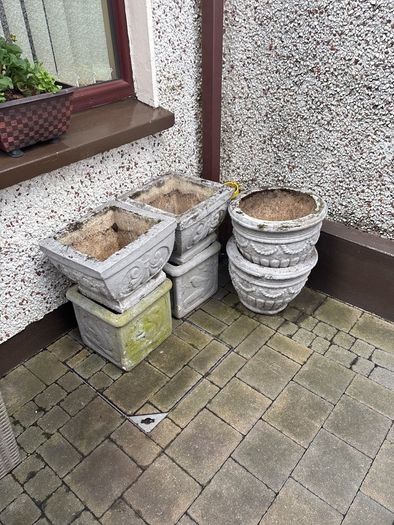 Stone plant pot for free x 6