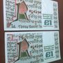 Two irish one pound punt notes Image 6