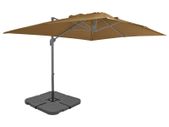Outdoor Umbrella with Portable Base Taupe