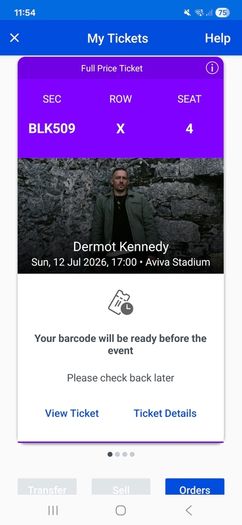 Dermot Kennedy 12th July