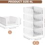 Foldable Closet Organizer, 4 Pack Stackable Storage Boxes Image 2
