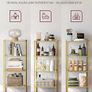 Set of 2 Shelves Tempered glass gold Image 3
