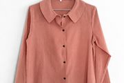 New Dusty Rose Button Down Long Sleeve Shirt