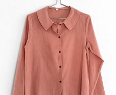 New Dusty Rose Button Down Long Sleeve Shirt