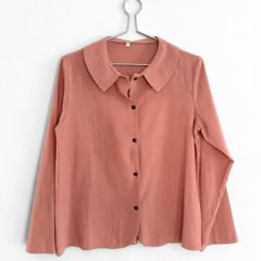 New Dusty Rose Button Down Long Sleeve Shirt