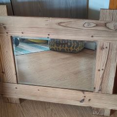 Rustic Wooden Frame Mirror