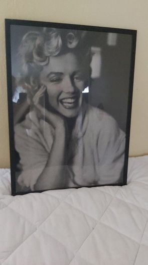 Large framed press photo