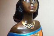 Vintage Mahogany Princess Figurine