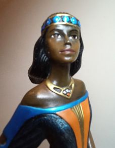 Vintage Mahogany Princess Figurine