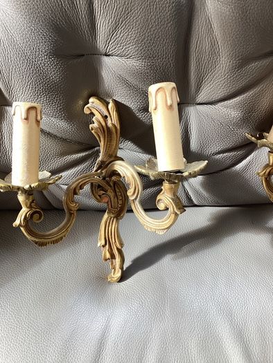 Brass wall lights