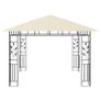 Gazebo with Mosquito Net and String Lights 3x3x2.73 m Cream 180 g/m Sq Image 5