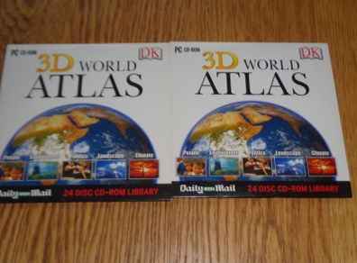 DK 3D World Atlas CD for Sale x 2