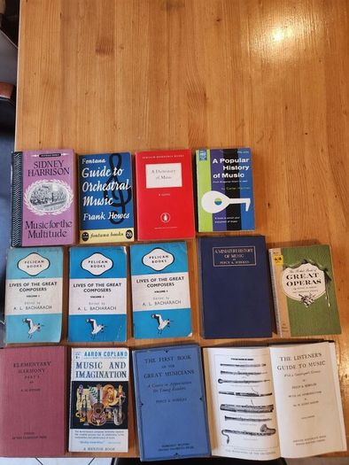 Musical Books X 14 Vintage And Some First Edition. Mostly In Good Condition.  See Photos For Same.