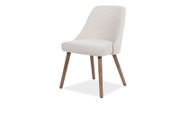 Cream Boucle Fabric Dining Chair