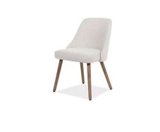 Cream Boucle Fabric Dining Chair