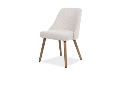 Cream Boucle Fabric Dining Chair