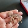 Laser Cut Wolf Brooch with Design of Intricate Branches Dog Pin Badge Woodlands Jewellery Silver Tone Metal Image 5