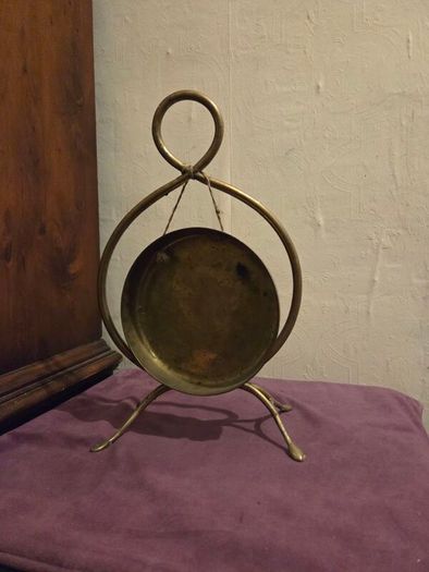 Antique Brass Tabletop Gong