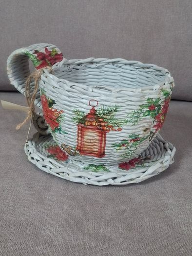 Handmade newspaper basket