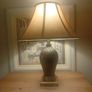 mindy brown lamp. Brown base. Gold base. Image 6
